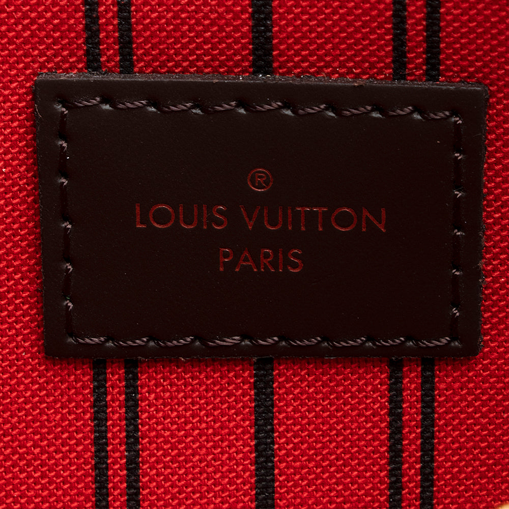 Louis Vuitton Damier Ebene Neverfull MM Pochette (SHF-18664)