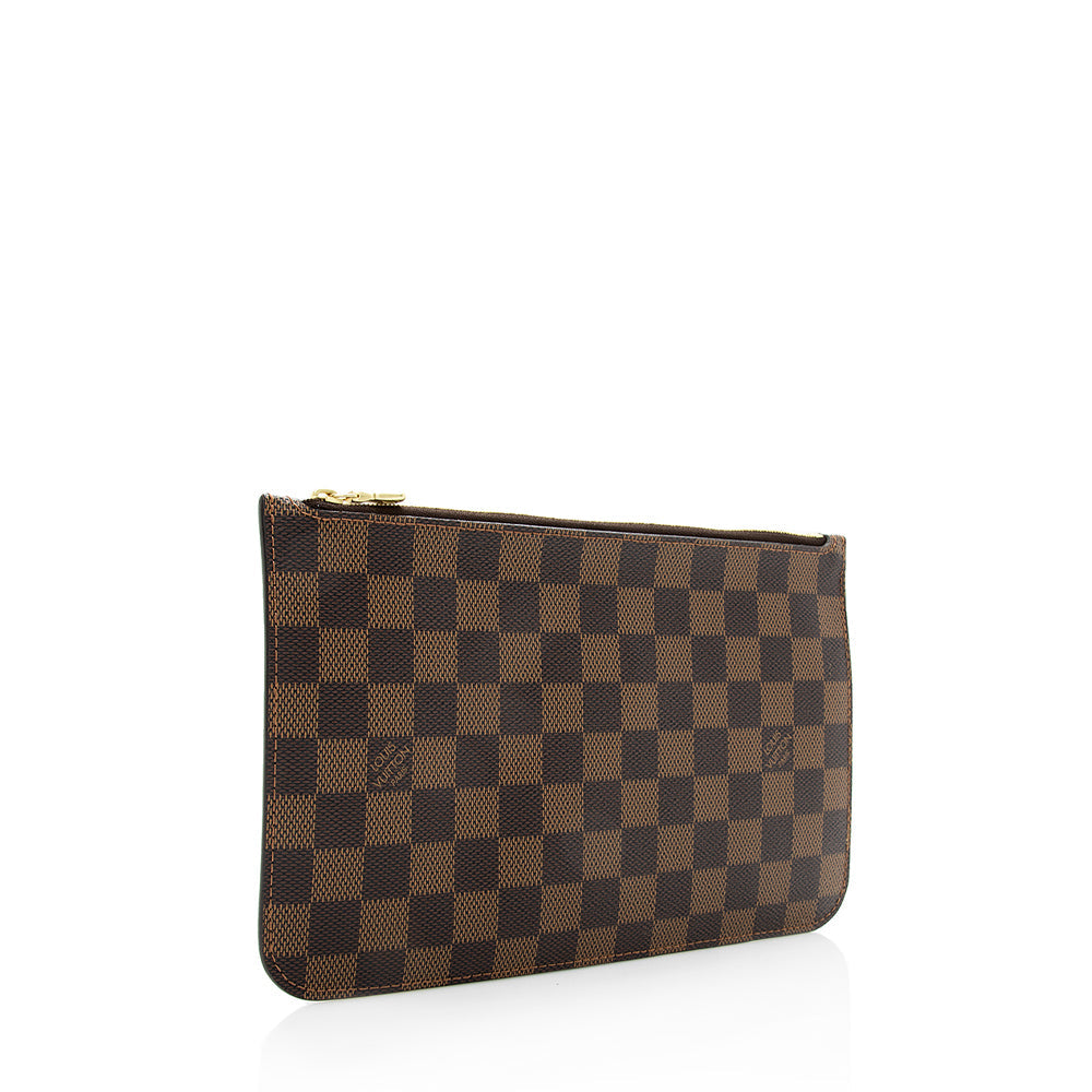 Louis Vuitton Damier Ebene Neverfull MM Pochette (SHF-18664)