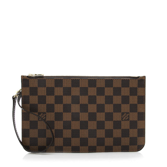 Louis Vuitton Damier Ebene Neverfull MM Pochette (SHF-18678)