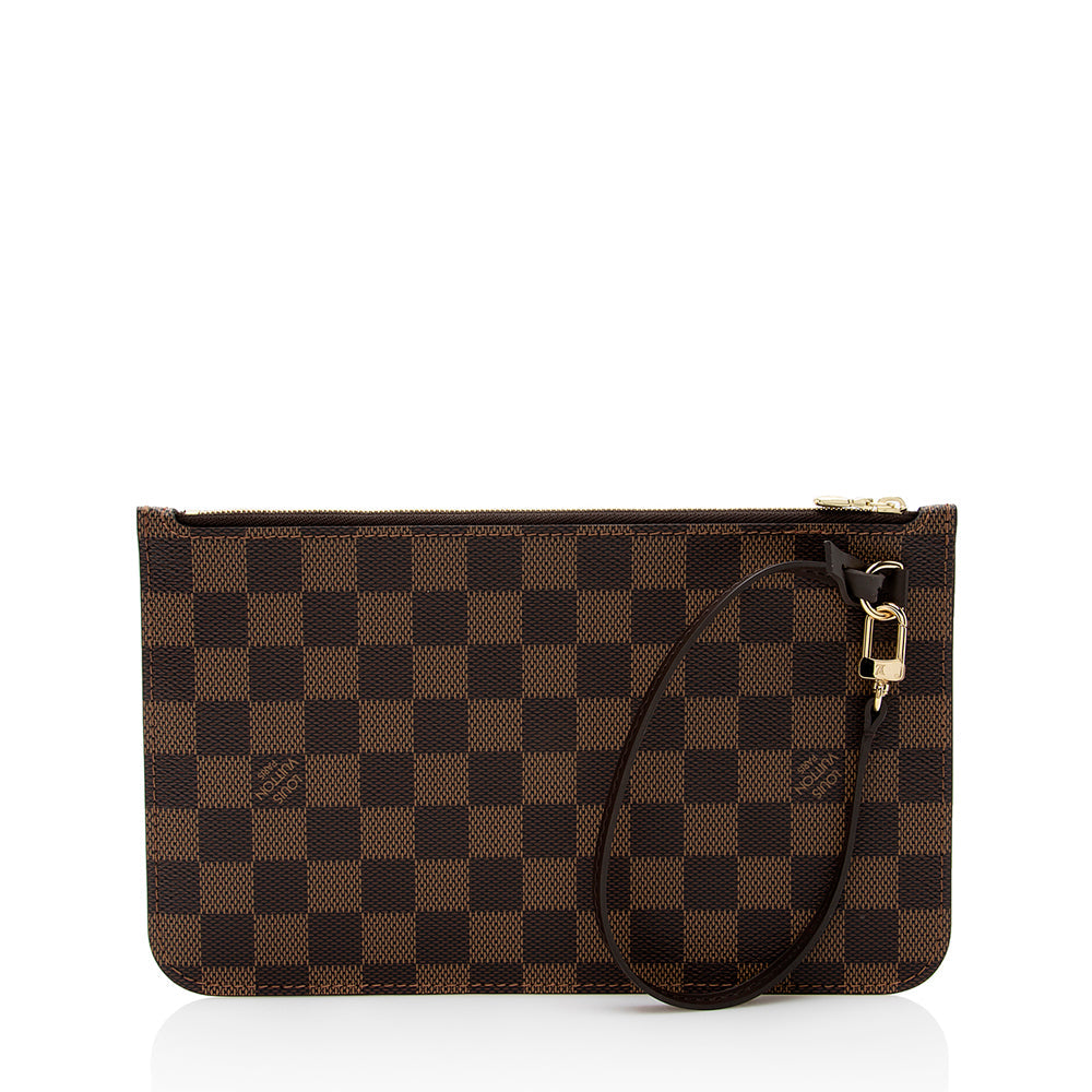 Louis Vuitton Damier Ebene Neverfull MM Pochette (SHF-19184)