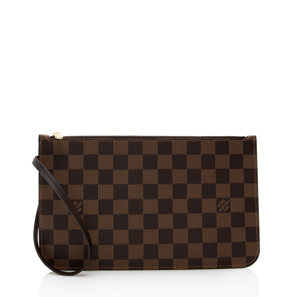 Louis Vuitton Damier Ebene Neverfull MM Pochette (SHF-19184)