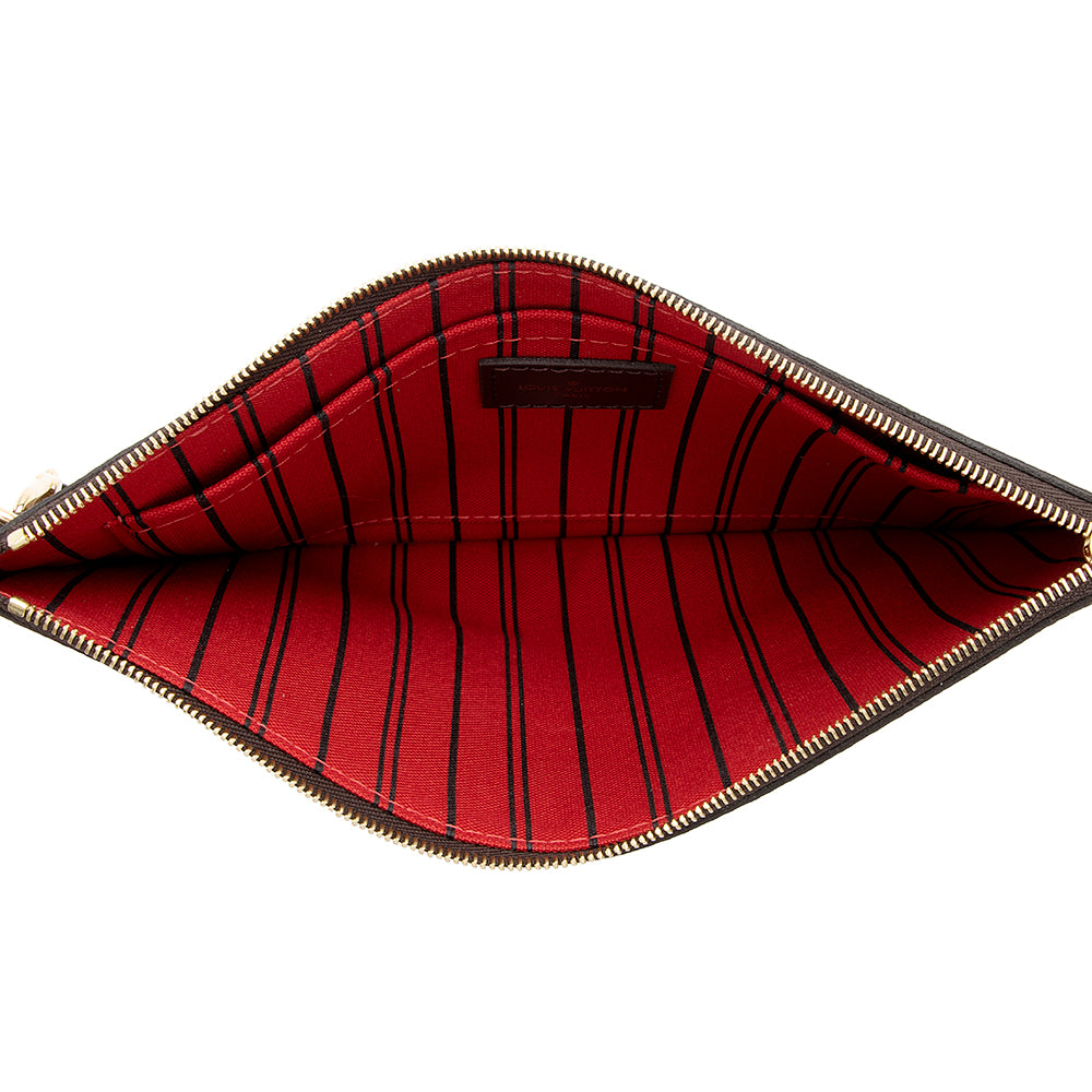 Louis Vuitton Damier Ebene Neverfull MM Pochette (SHF-19184)