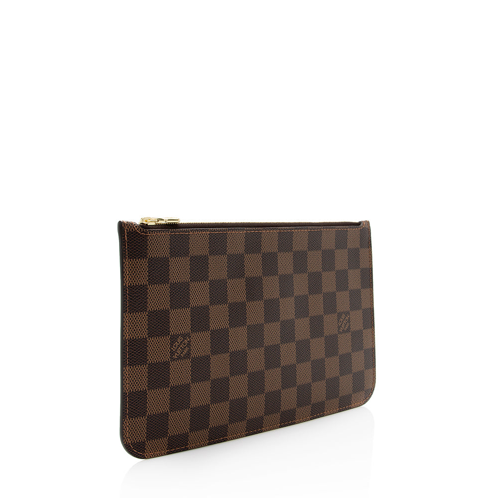 Louis Vuitton Damier Ebene Neverfull MM Pochette (SHF-19184)
