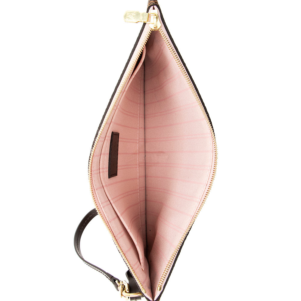 Louis Vuitton Damier Ebene Neverfull MM Pochette (SHF-19803)