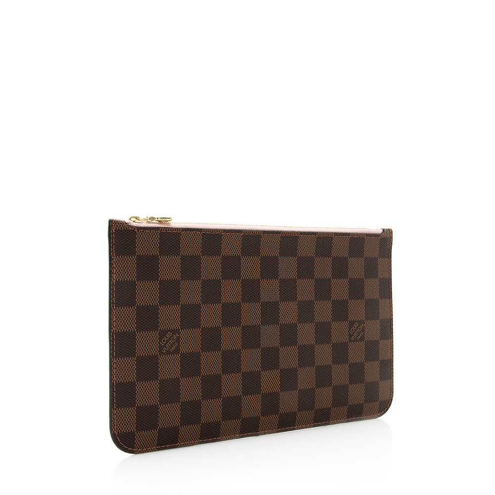Louis Vuitton Damier Ebene Neverfull MM Pochette (SHF-19803)