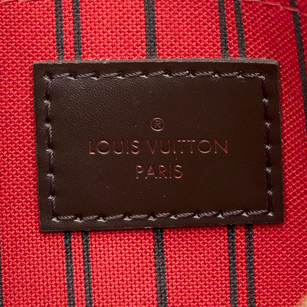 Louis Vuitton Damier Ebene Neverfull MM Pochette (SHF-20138)