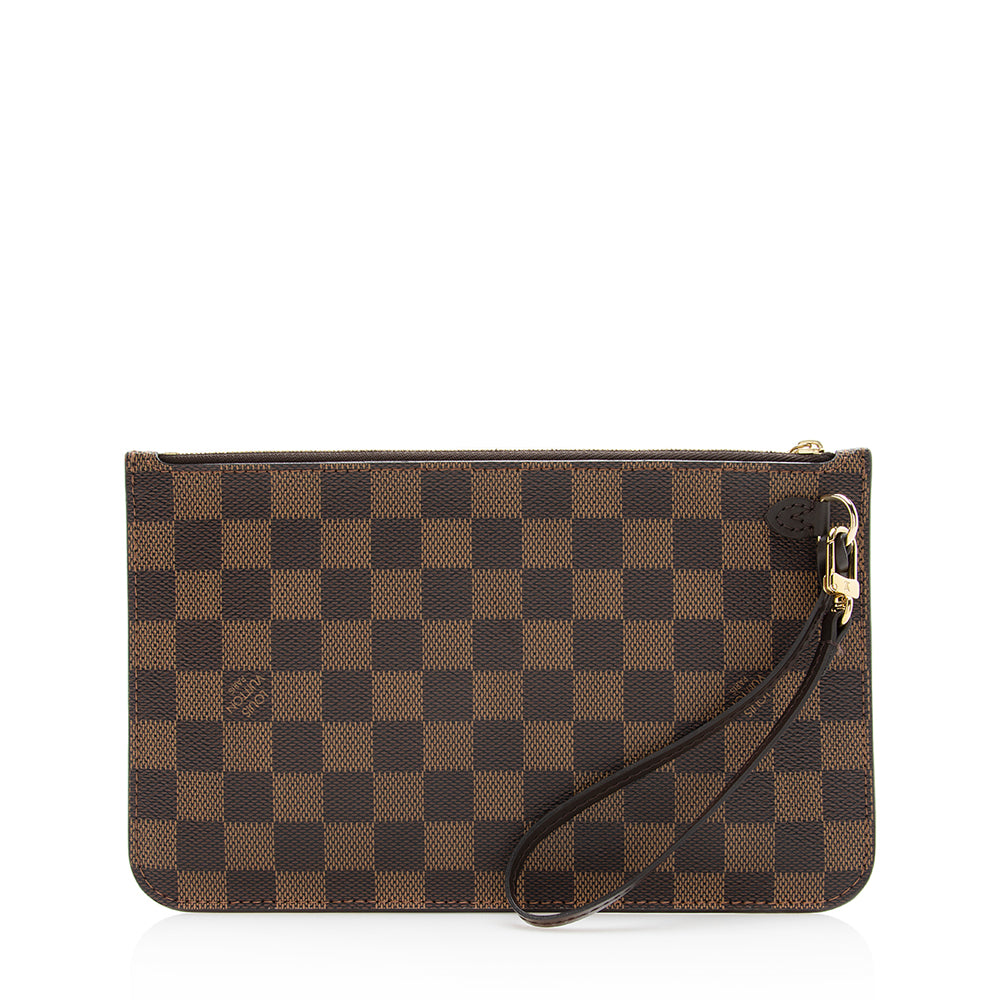 Louis Vuitton Damier Ebene Neverfull MM Pochette (SHF-20876)