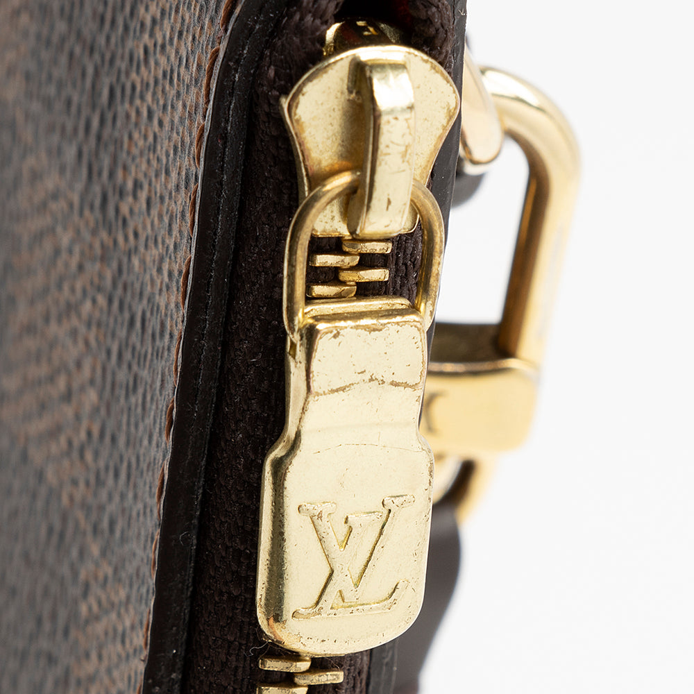 Louis Vuitton Damier Ebene Neverfull MM Pochette (SHF-20876)