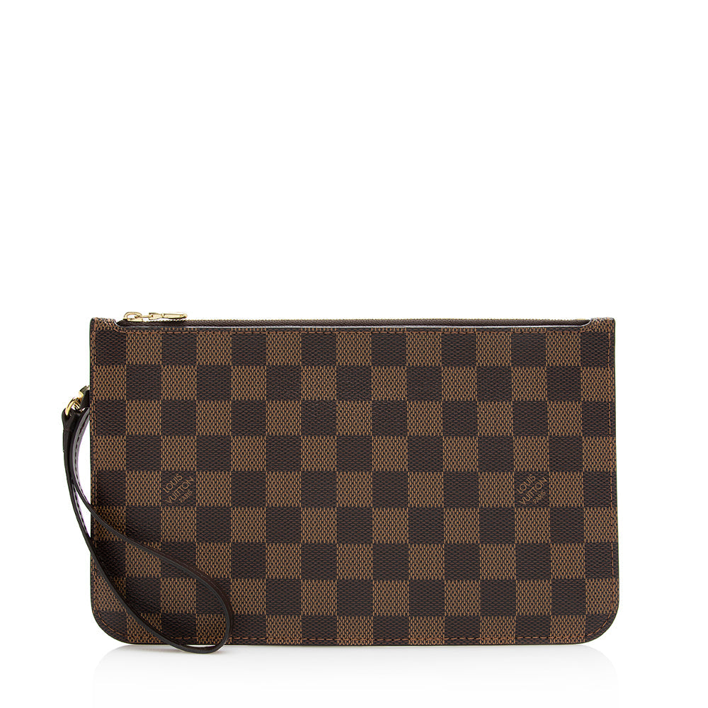 Louis Vuitton Damier Ebene Neverfull MM Pochette (SHF-20876)