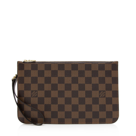 Louis Vuitton Damier Ebene Neverfull MM Pochette (SHF-20876)