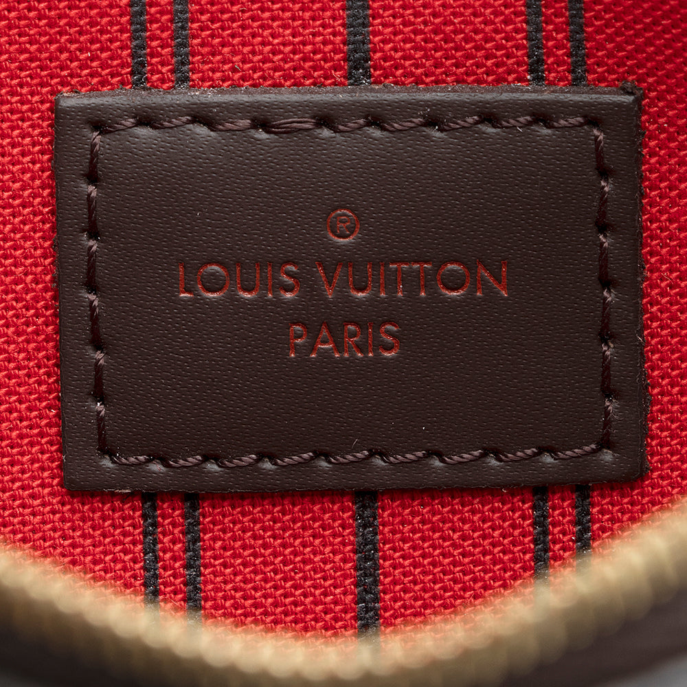 Louis Vuitton Damier Ebene Neverfull MM Pochette (SHF-20876)
