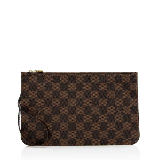 Louis Vuitton Damier Ebene Neverfull MM Pochette (SHF-21421)