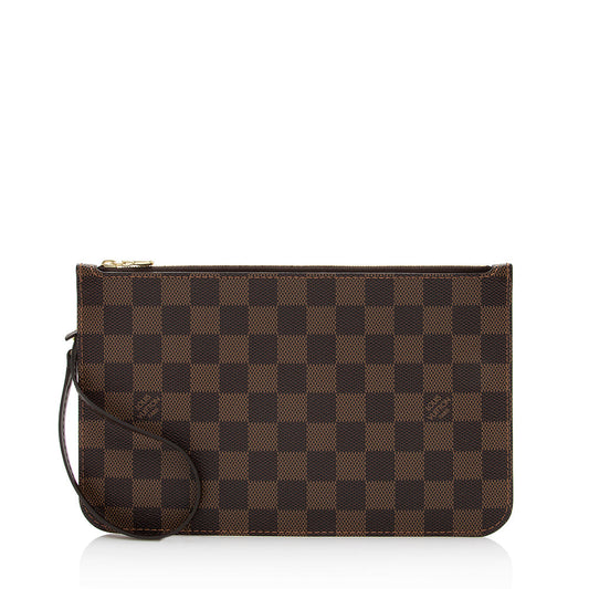 Louis Vuitton Damier Ebene Neverfull MM Pochette (SHF-21661)