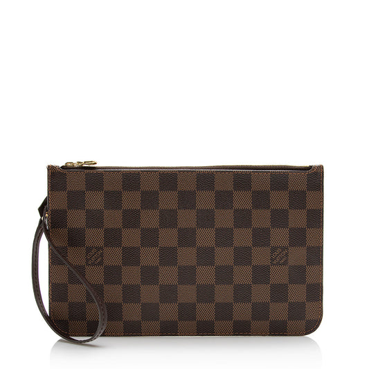 Louis Vuitton Damier Ebene Neverfull MM Pochette (SHF-21966)