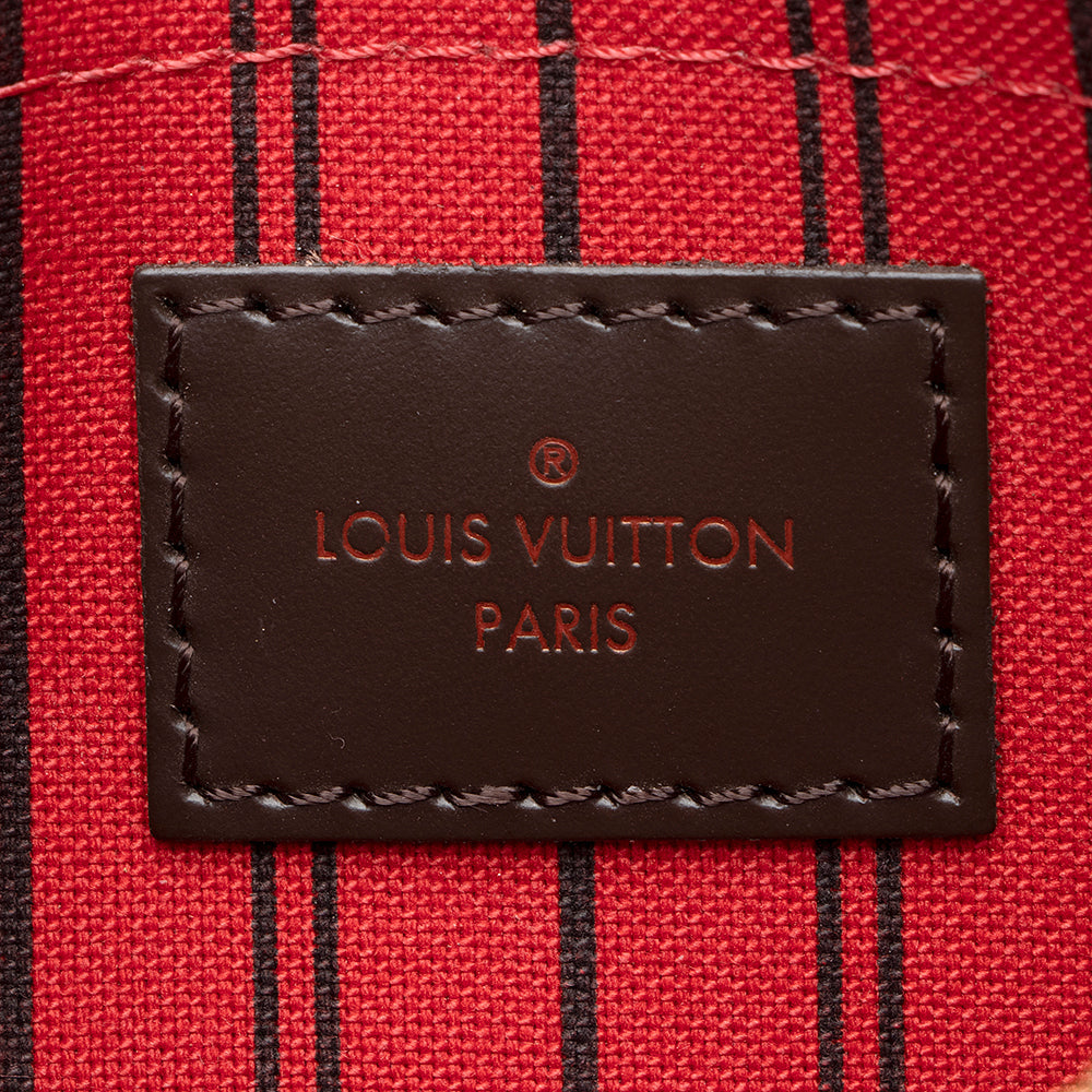 Louis Vuitton Damier Ebene Neverfull MM Pochette (SHF-22053)