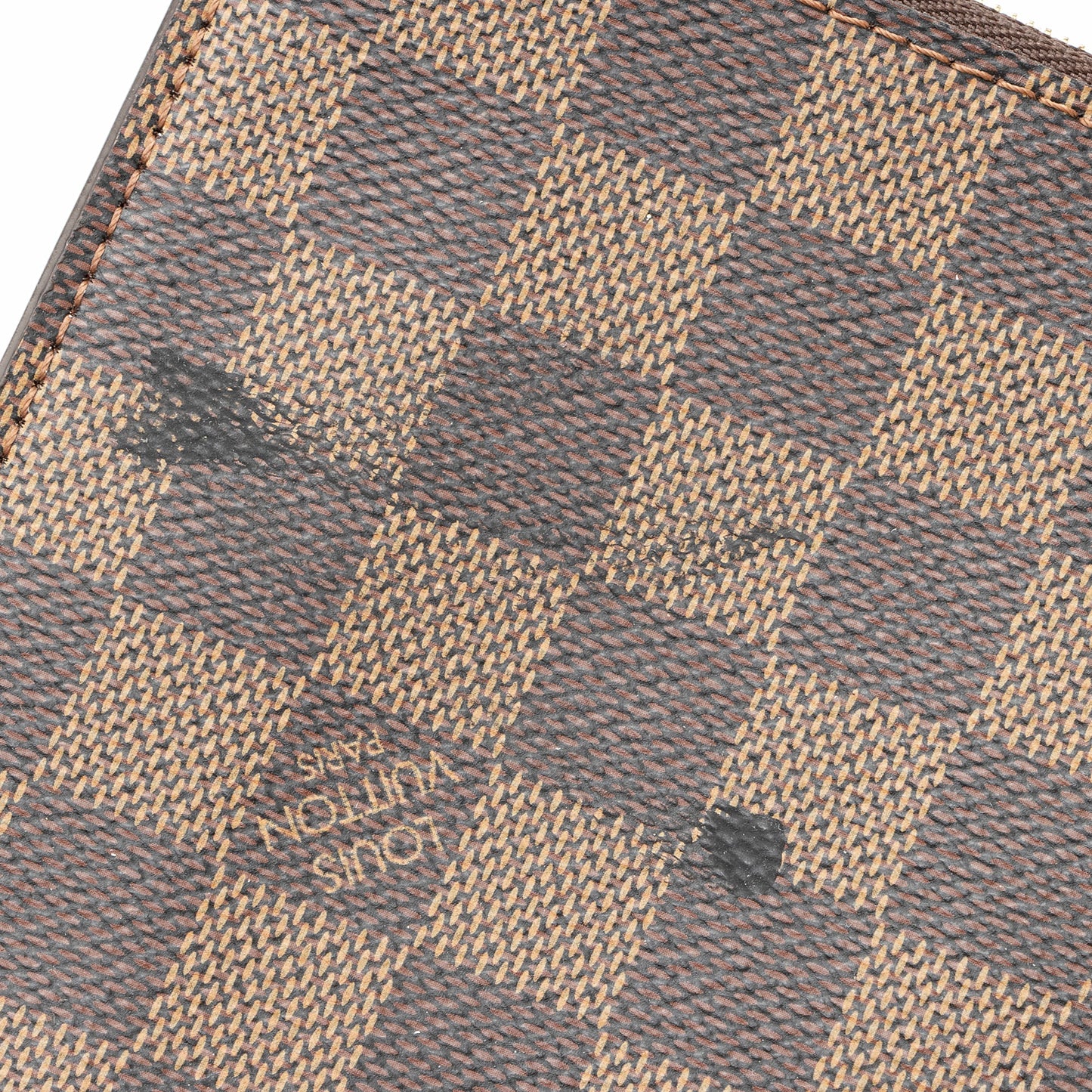 Louis Vuitton Damier Ebene Neverfull MM Pochette (SHF-22240)