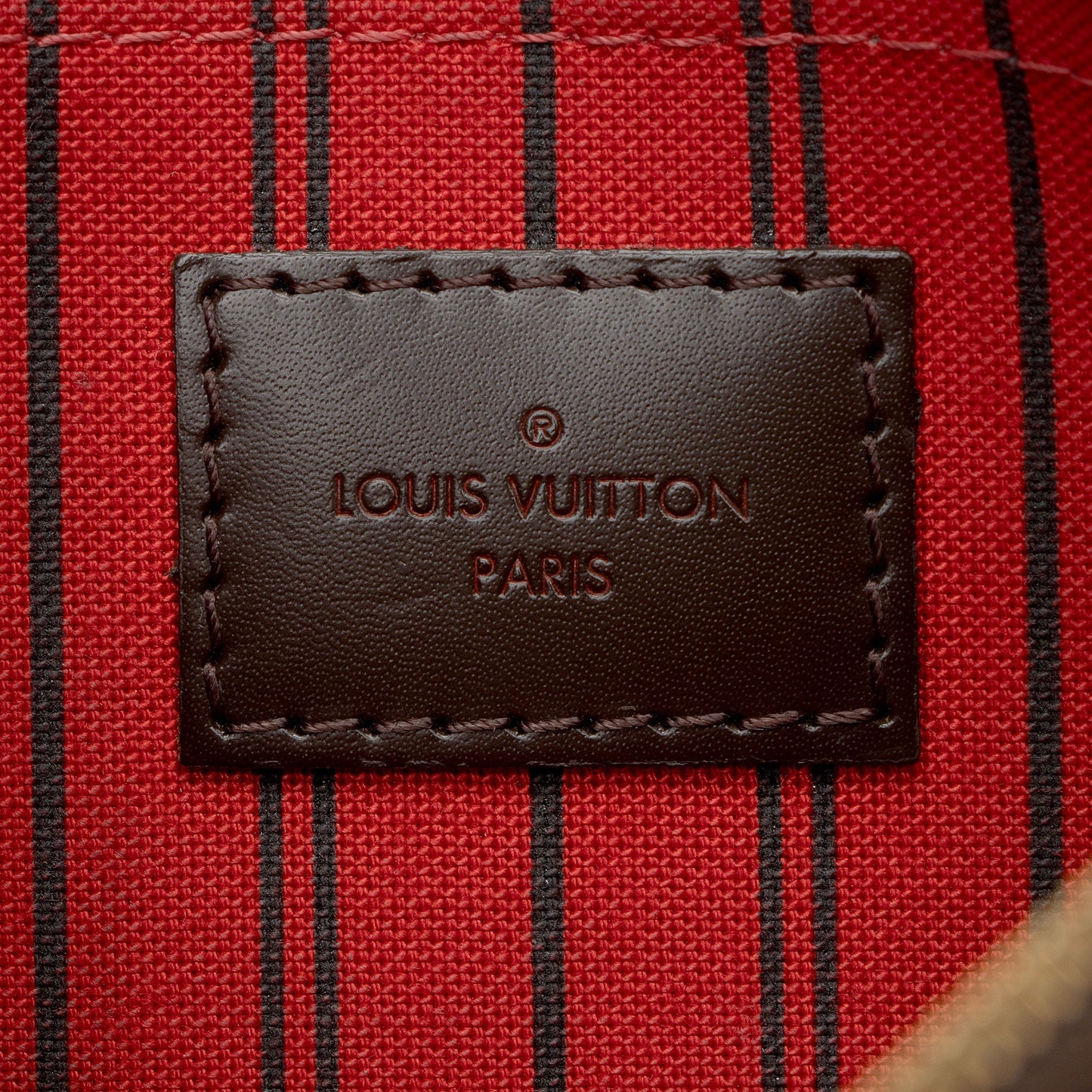 Louis Vuitton Damier Ebene Neverfull MM Pochette (SHF-qB0zem)