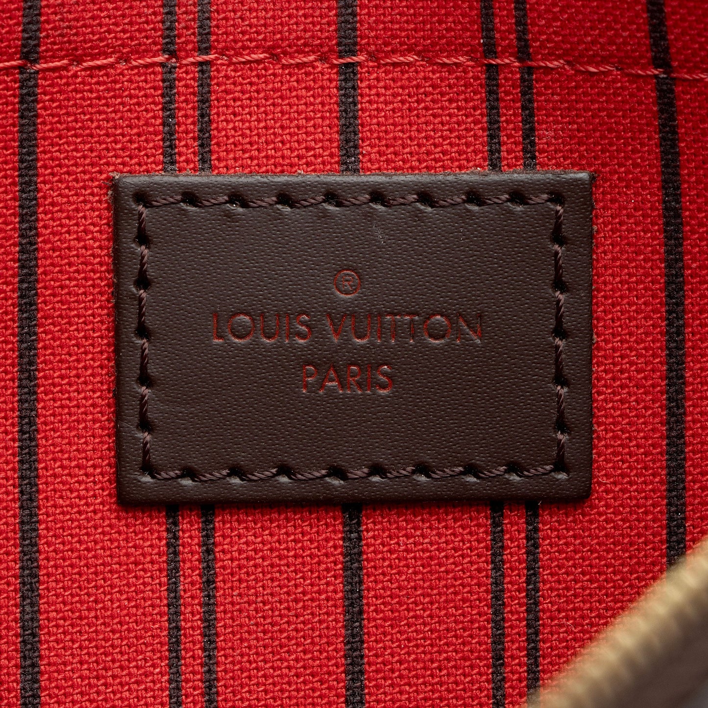 Louis Vuitton Damier Ebene Neverfull MM Pochette (SHF-vQdBuS)
