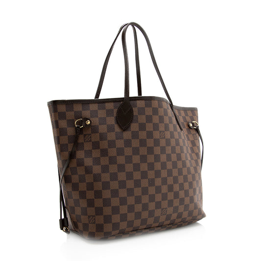 Louis Vuitton Damier Ebene Neverfull MM Tote (SHF-20026)