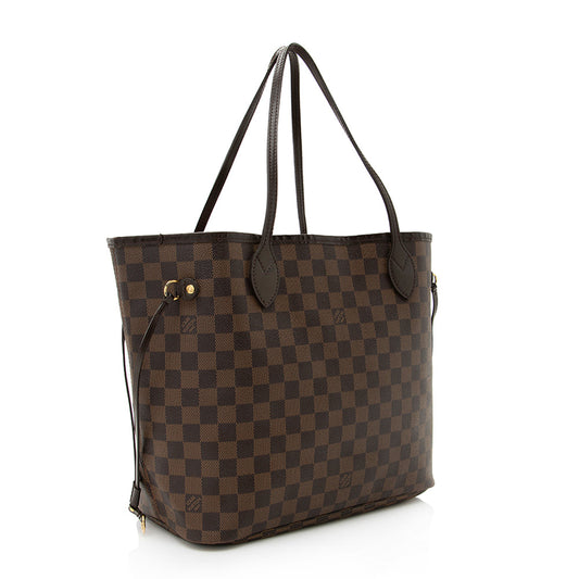 Louis Vuitton Damier Ebene Neverfull MM Tote -  (SHF-19445)