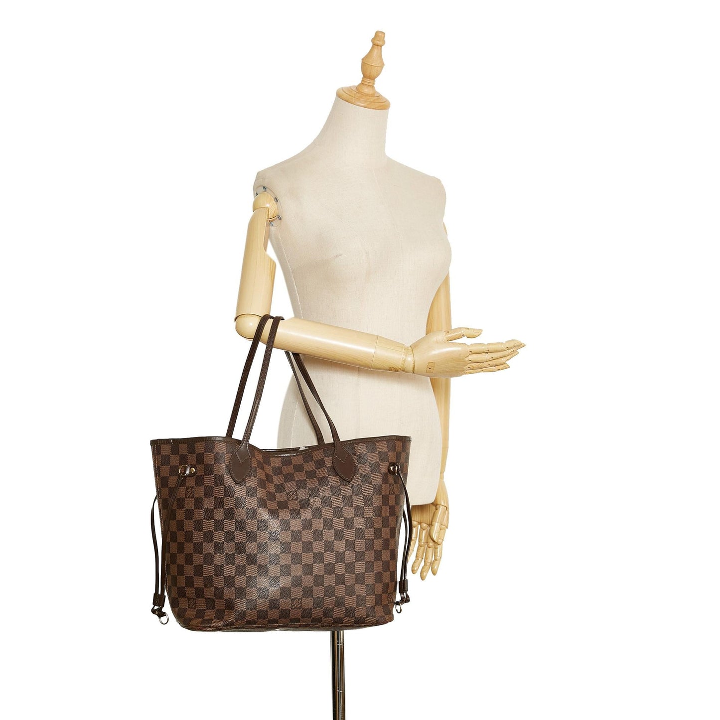 Louis Vuitton Damier Ebene Neverfull MM (SHG-vhv9oD)