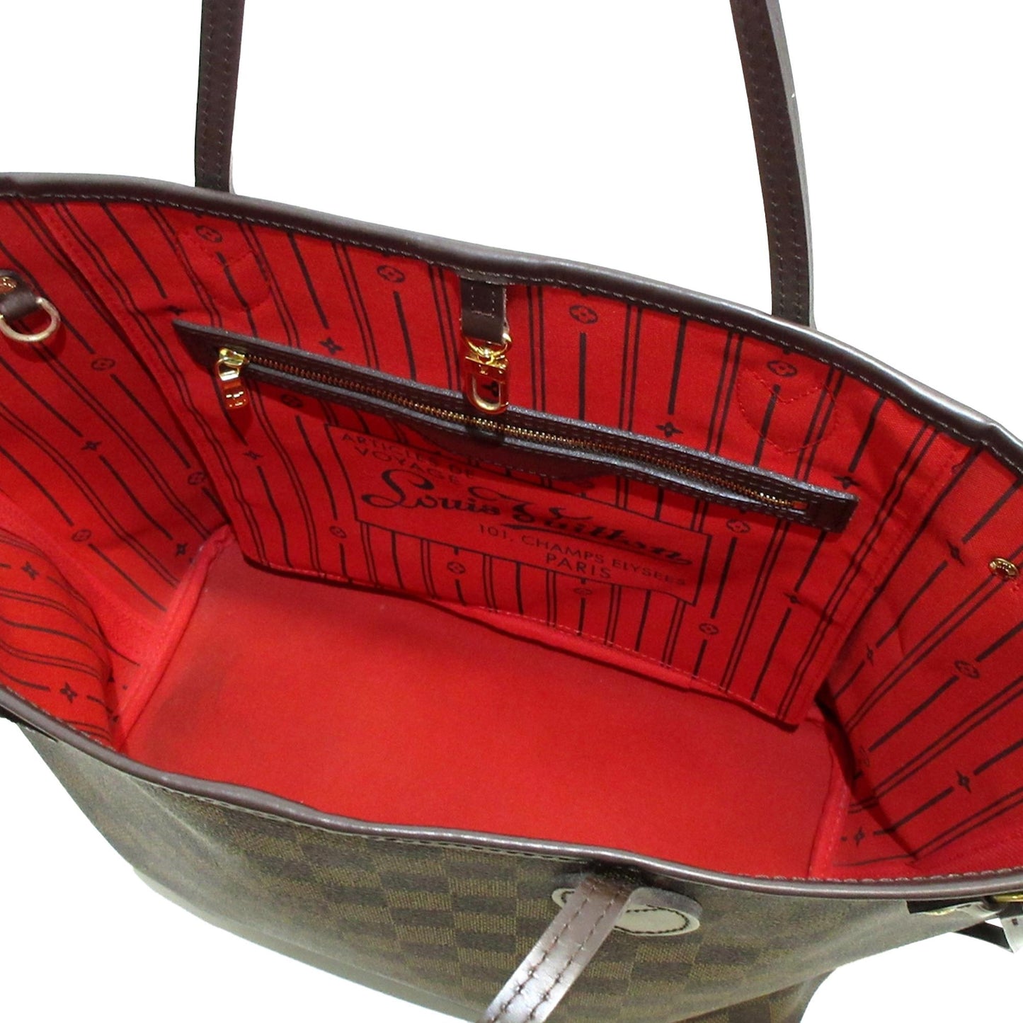 Louis Vuitton Damier Ebene Neverfull MM (SHG-whpvCS)