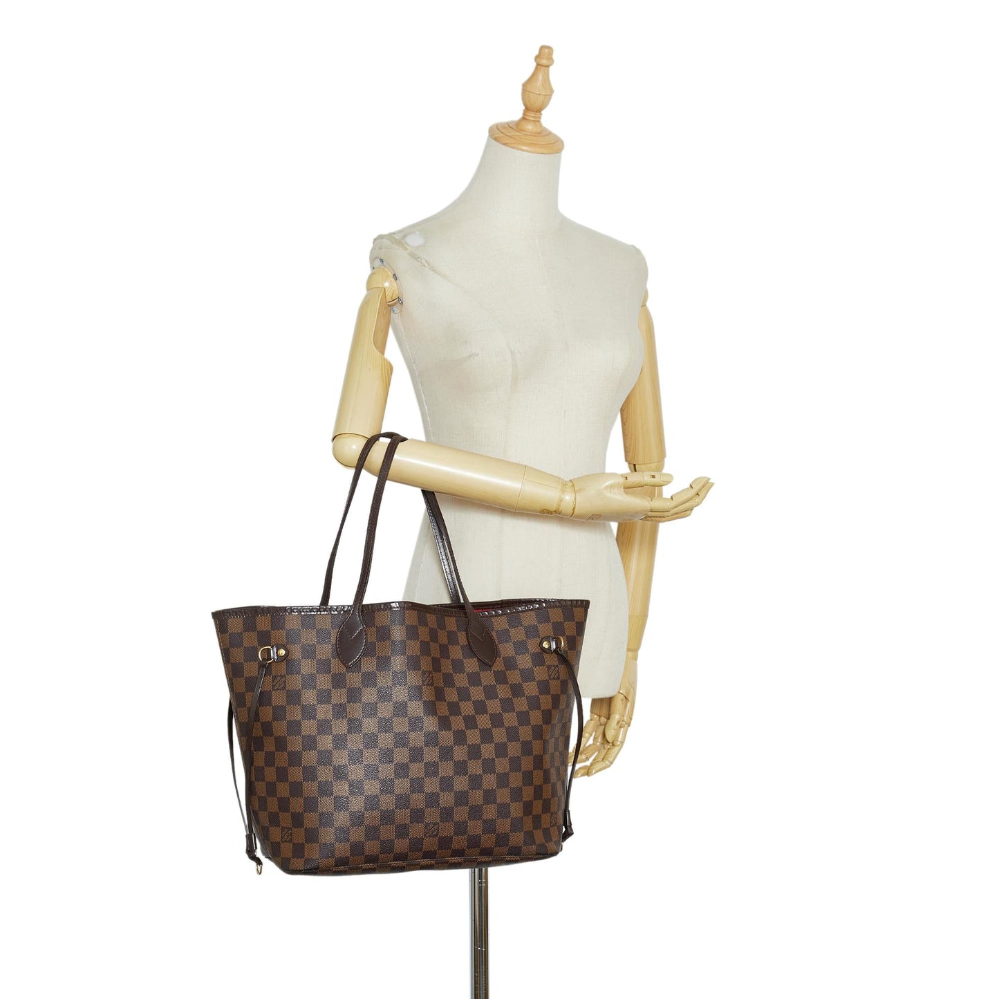 Louis Vuitton Damier Ebene Neverfull MM (SHG-wzMcJo)