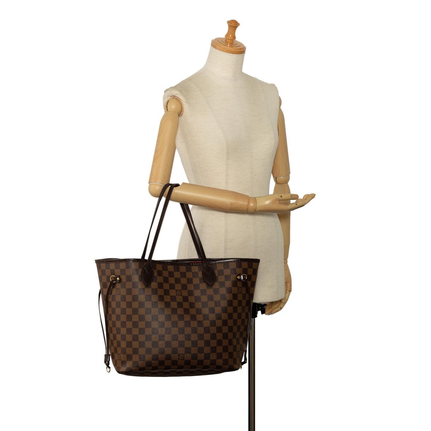 Louis Vuitton Damier Ebene Neverfull MM (SHG-KcjAXR)