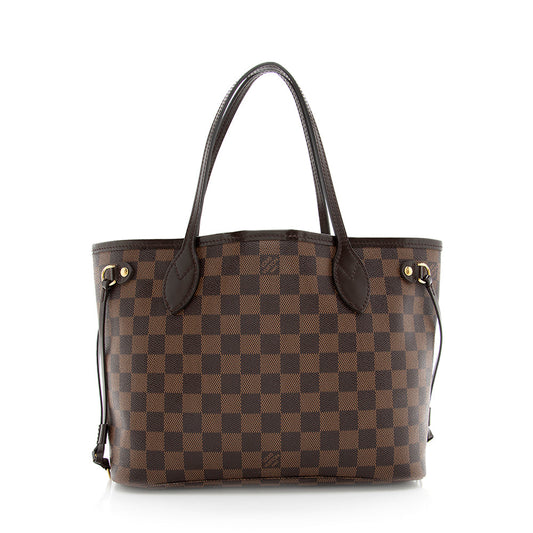 Louis Vuitton Damier Ebene Neverfull PM Tote (SHF-19029)