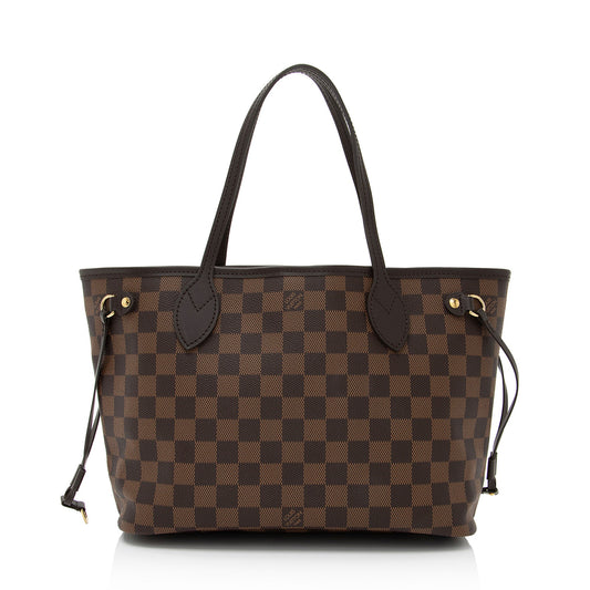 Louis Vuitton Damier Ebene Neverfull PM Tote (SHF-ZUwsqw)