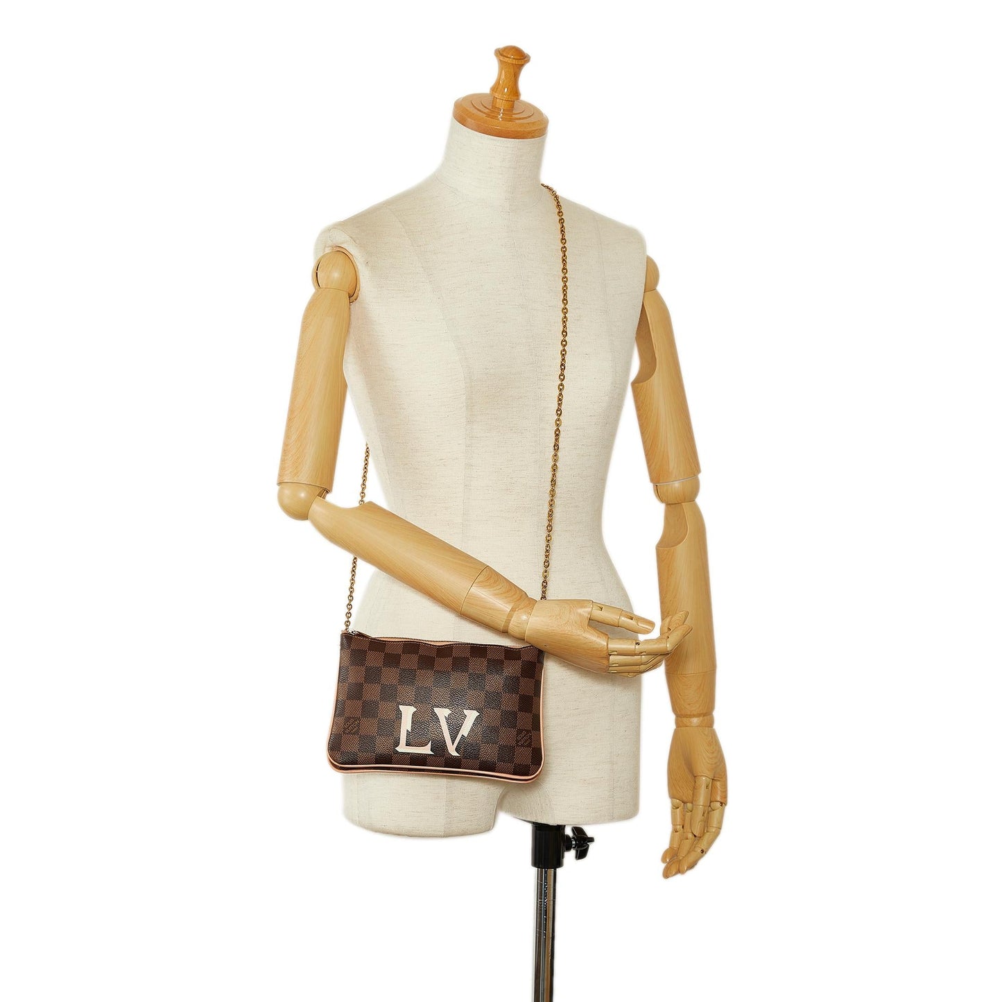 Louis Vuitton Damier Ebene Pochette Double Zip (SHG-Jb8Owu)