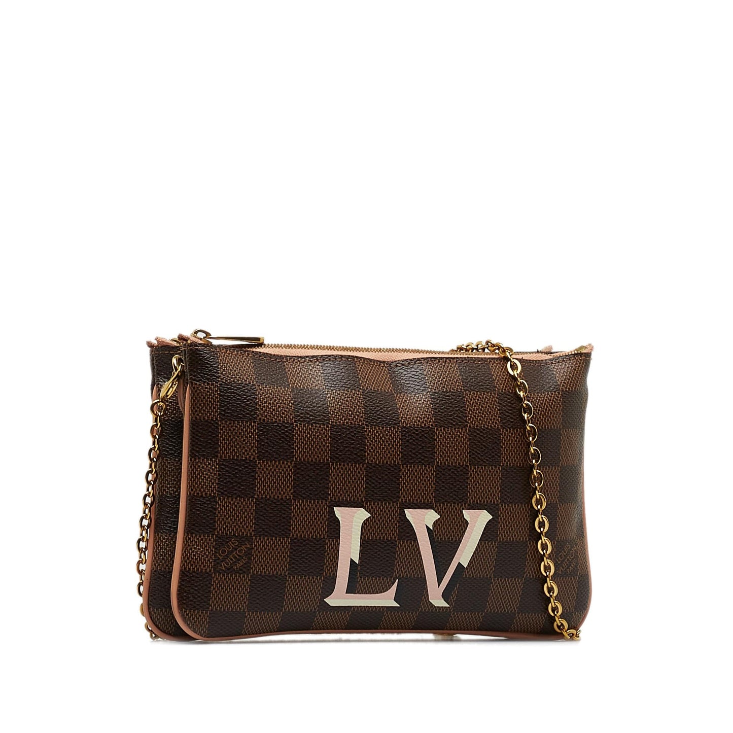 Louis Vuitton Damier Ebene Pochette Double Zip (SHG-Jb8Owu)