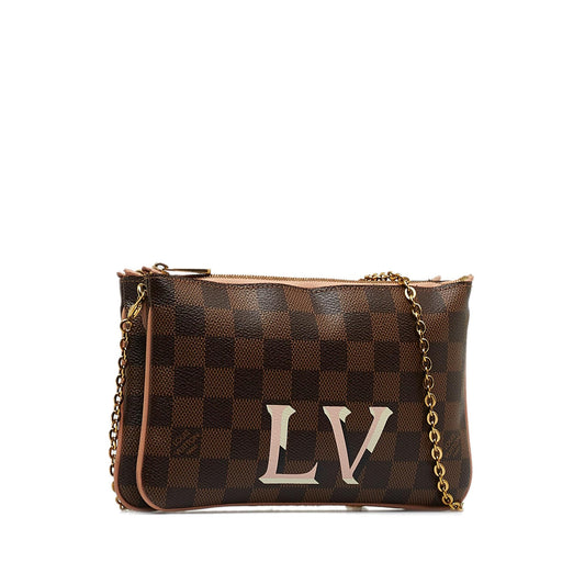 Louis Vuitton Damier Ebene Pochette Double Zip (SHG-Jb8Owu)