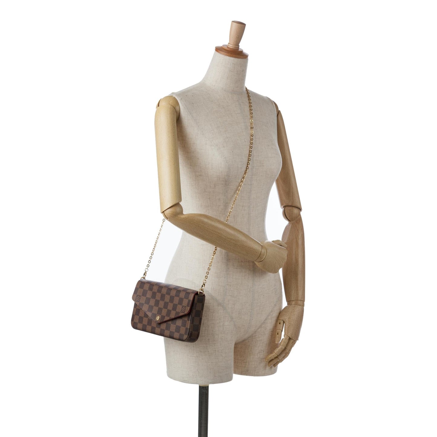 Louis Vuitton Damier Ebene Pochette Felicie (SHG-A7A1c0)