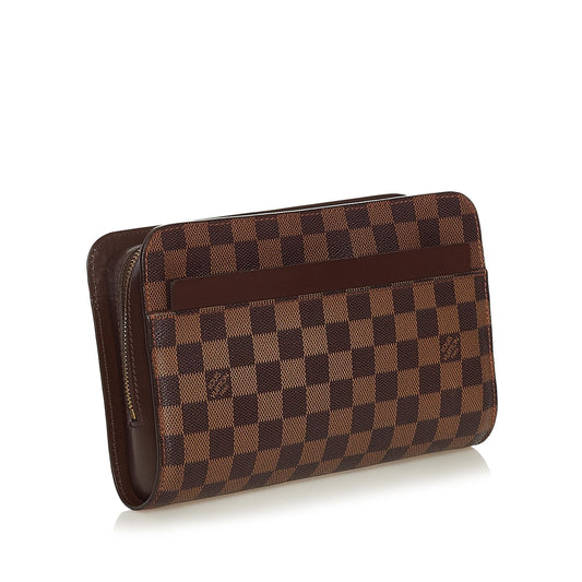 Louis Vuitton Damier Ebene Pochette Saint Louis (SHG-35699)