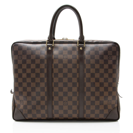Louis Vuitton Damier Ebene Porte Documents Voyage Bag