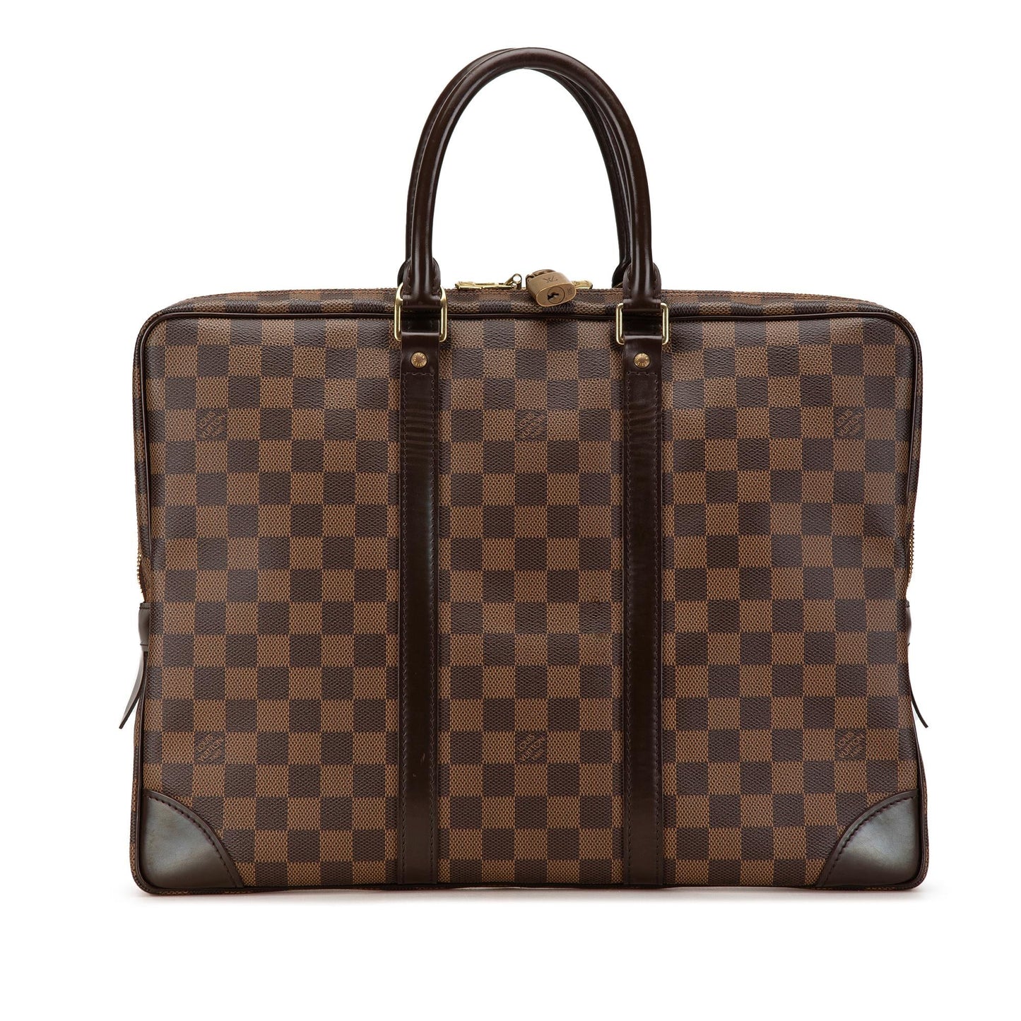 Louis Vuitton Damier Ebene Porte Documents Voyage PM (SHG-KHXfPy)