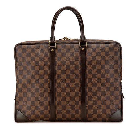 Louis Vuitton Damier Ebene Porte Documents Voyage PM (SHG-KHXfPy)