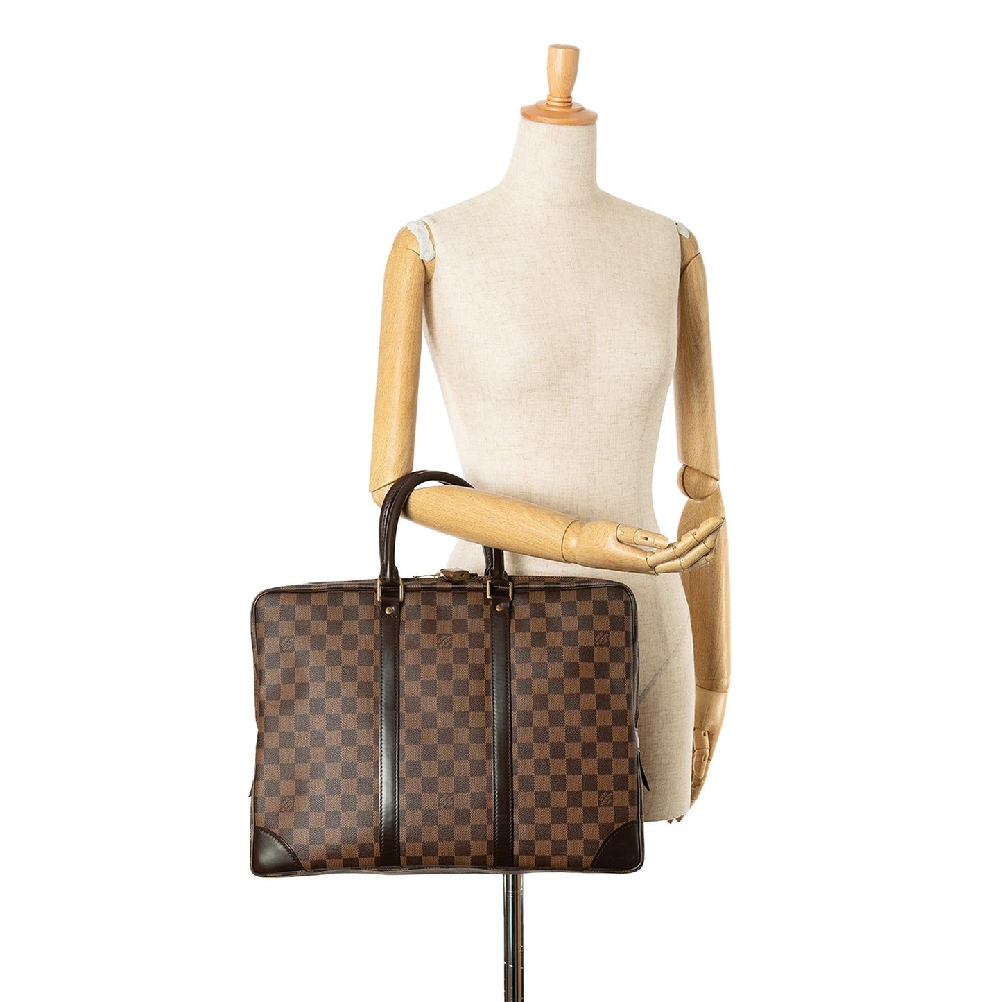 Louis Vuitton Damier Ebene Porte Documents Voyage PM (SHG-KHXfPy)