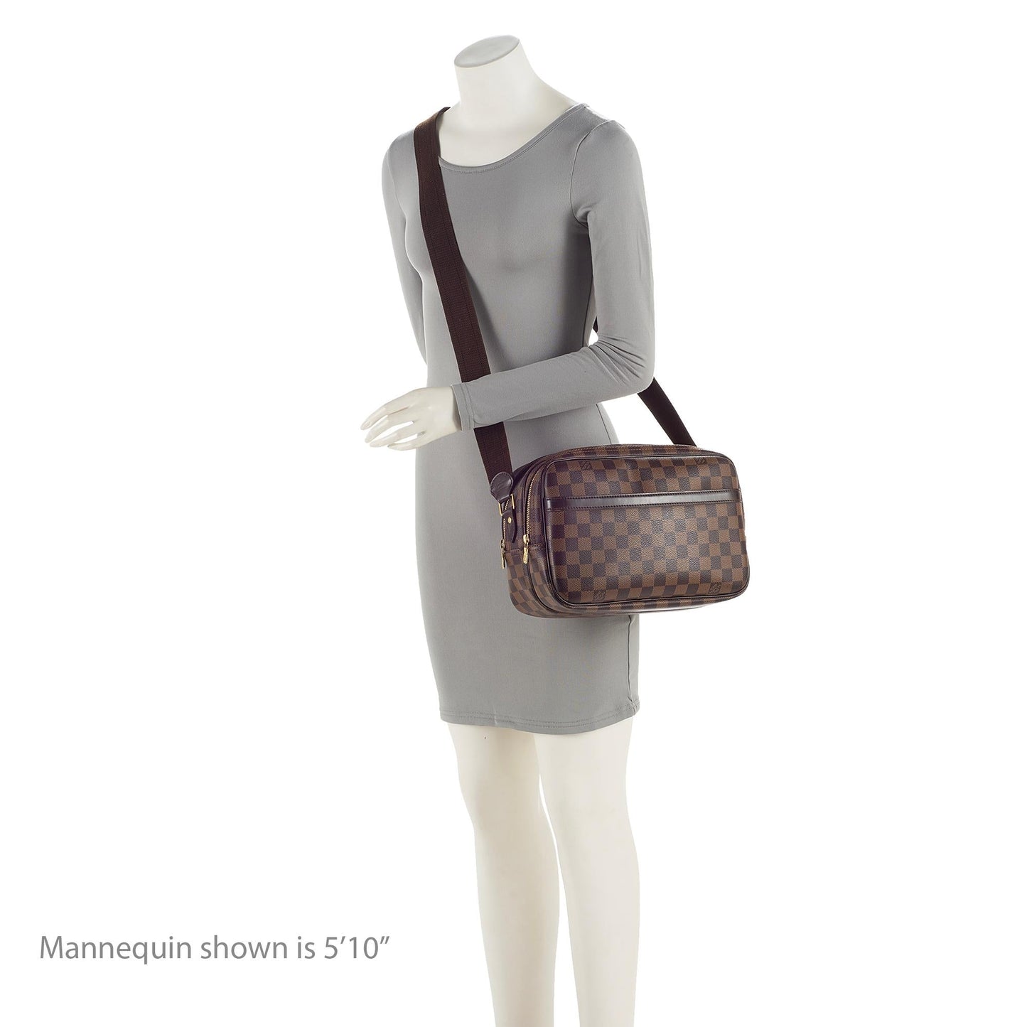 Louis Vuitton Damier Ebene Reporter PM Messenger Bag (SHF-22904)