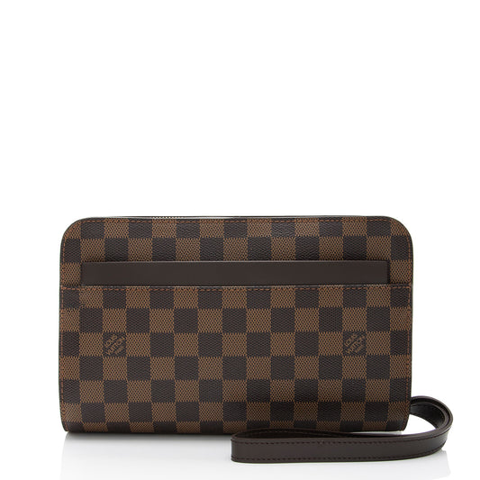 Louis Vuitton Damier Ebene Saint Louis Clutch (SHF-sRh2xy)