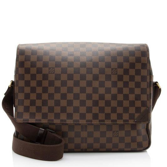 Louis Vuitton Damier Ebene Shelton MM Messenger Bag (SHF-ceHbG0)