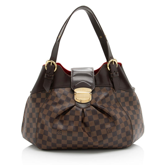 Louis Vuitton Damier Ebene Sistina GM Shoulder Bag (SHF-23441)