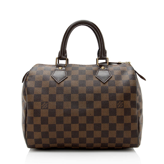 Louis Vuitton Damier Ebene Speedy 25 Satchel (SHF-21897)