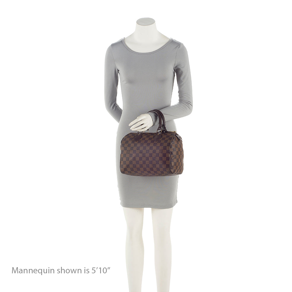 Louis Vuitton Damier Ebene Speedy 25 Satchel (SHF-21897)
