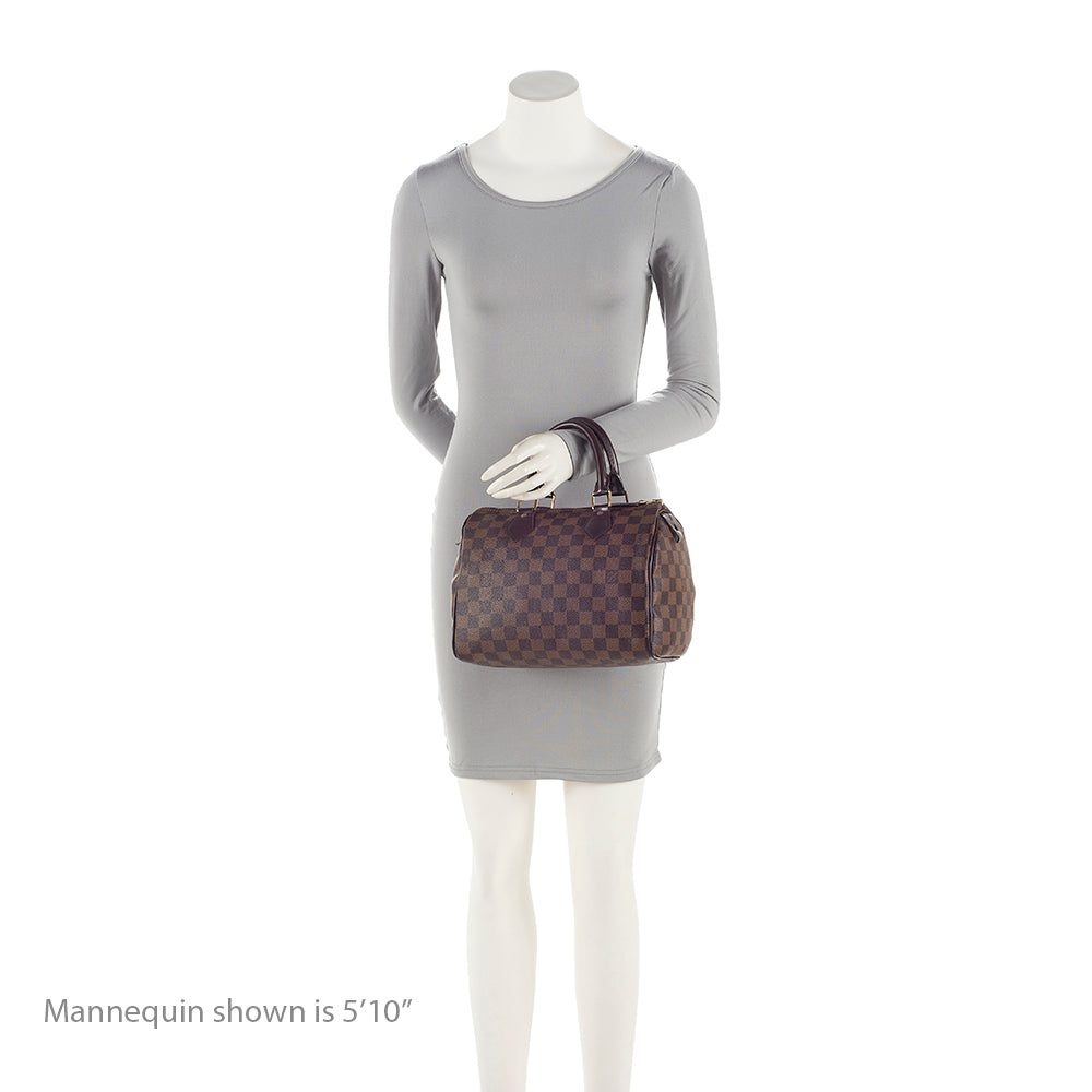 Louis Vuitton Damier Ebene Speedy 25 Satchel (SHF-22073)