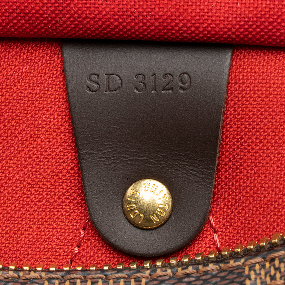 Louis Vuitton Damier Ebene Speedy Bandouliere 30 Satchel (SHF-20250)