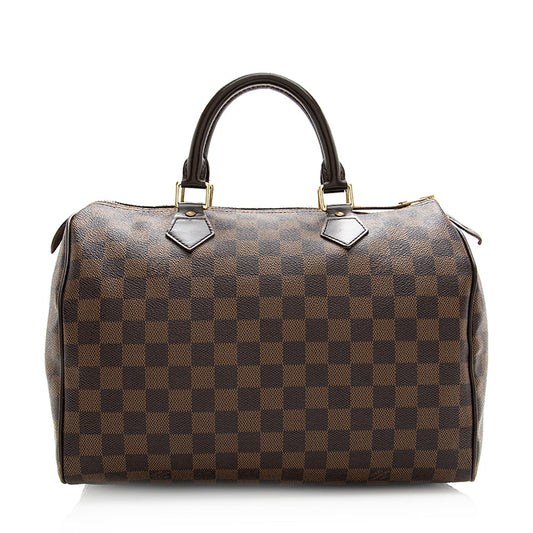 Louis Vuitton Damier Ebene Speedy 30 Satchel (SHF-20222)