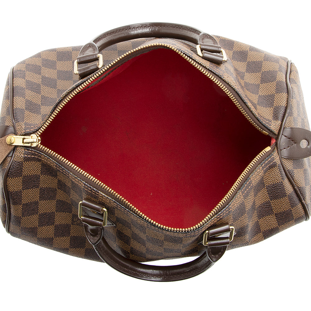 Louis Vuitton Damier Ebene Speedy 30 Satchel (SHF-20222)