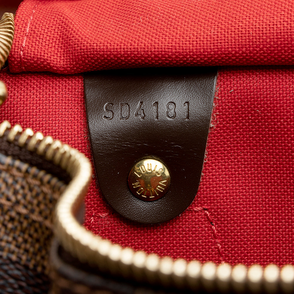 Louis Vuitton Damier Ebene Speedy 30 Satchel (SHF-20976)